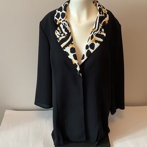 Frankenwalder Vintage Printed Collar Blazer